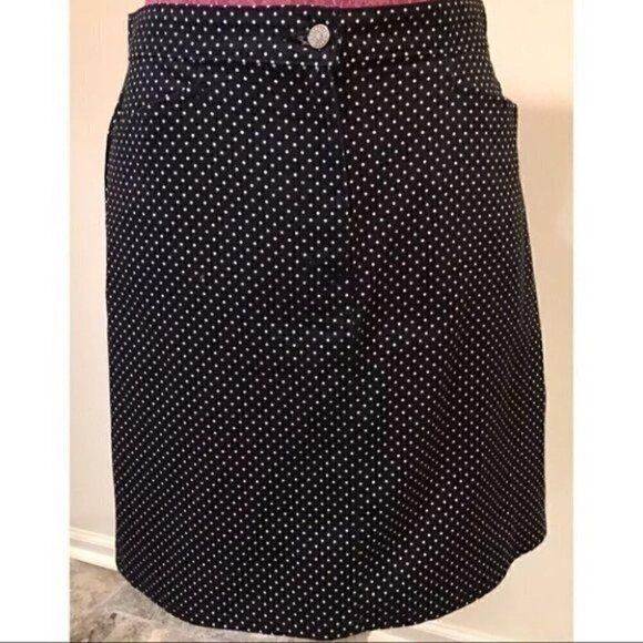 Bill Blass Jeans Polka Dot Pencil Skirt Size 12 - Picture 1 of 7
